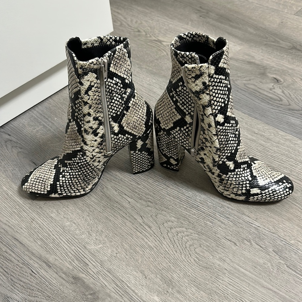 ALDO snakeskin booties